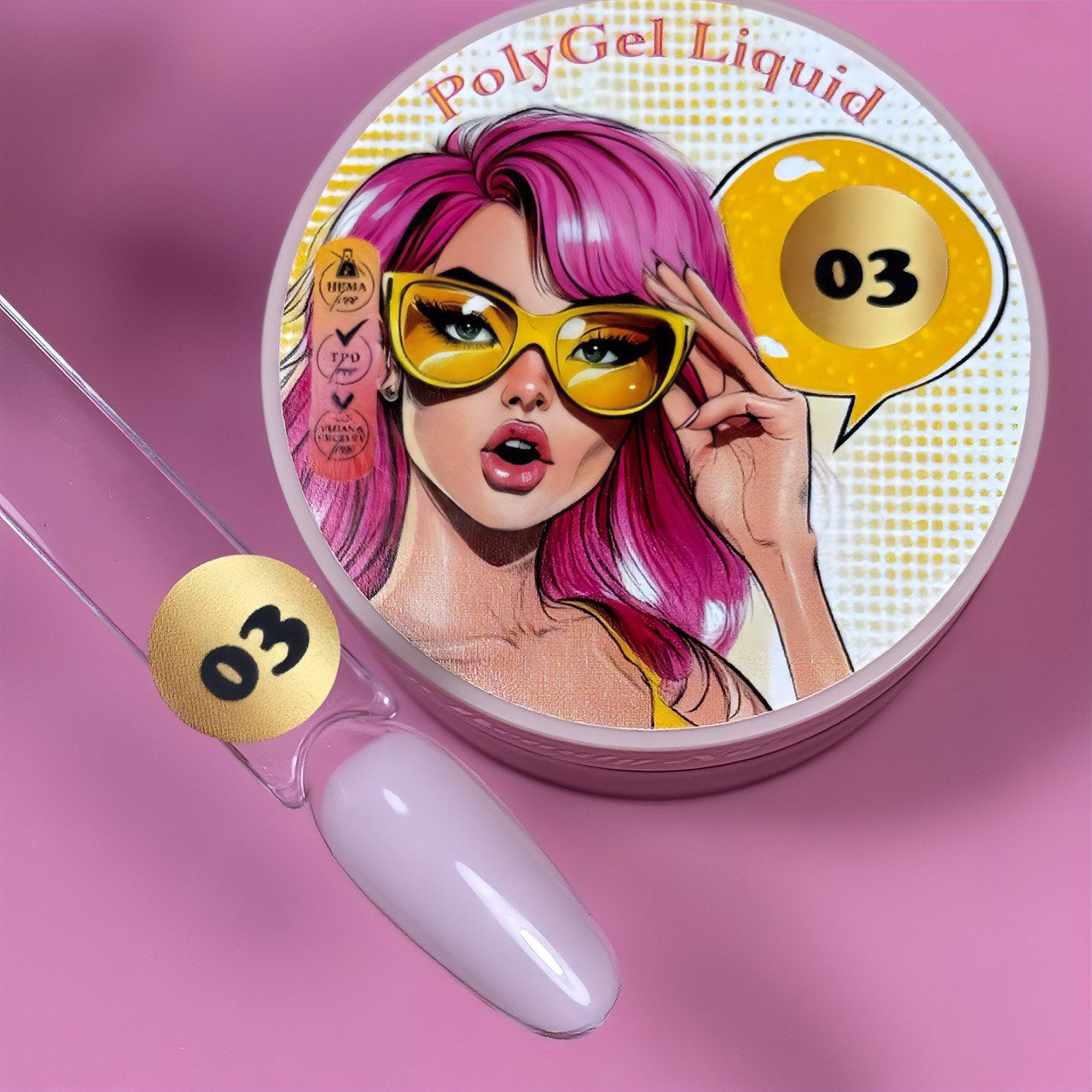 Polygel Liquid 03 Illusion Beauty Nails Pro – 30gr nude rosado frío