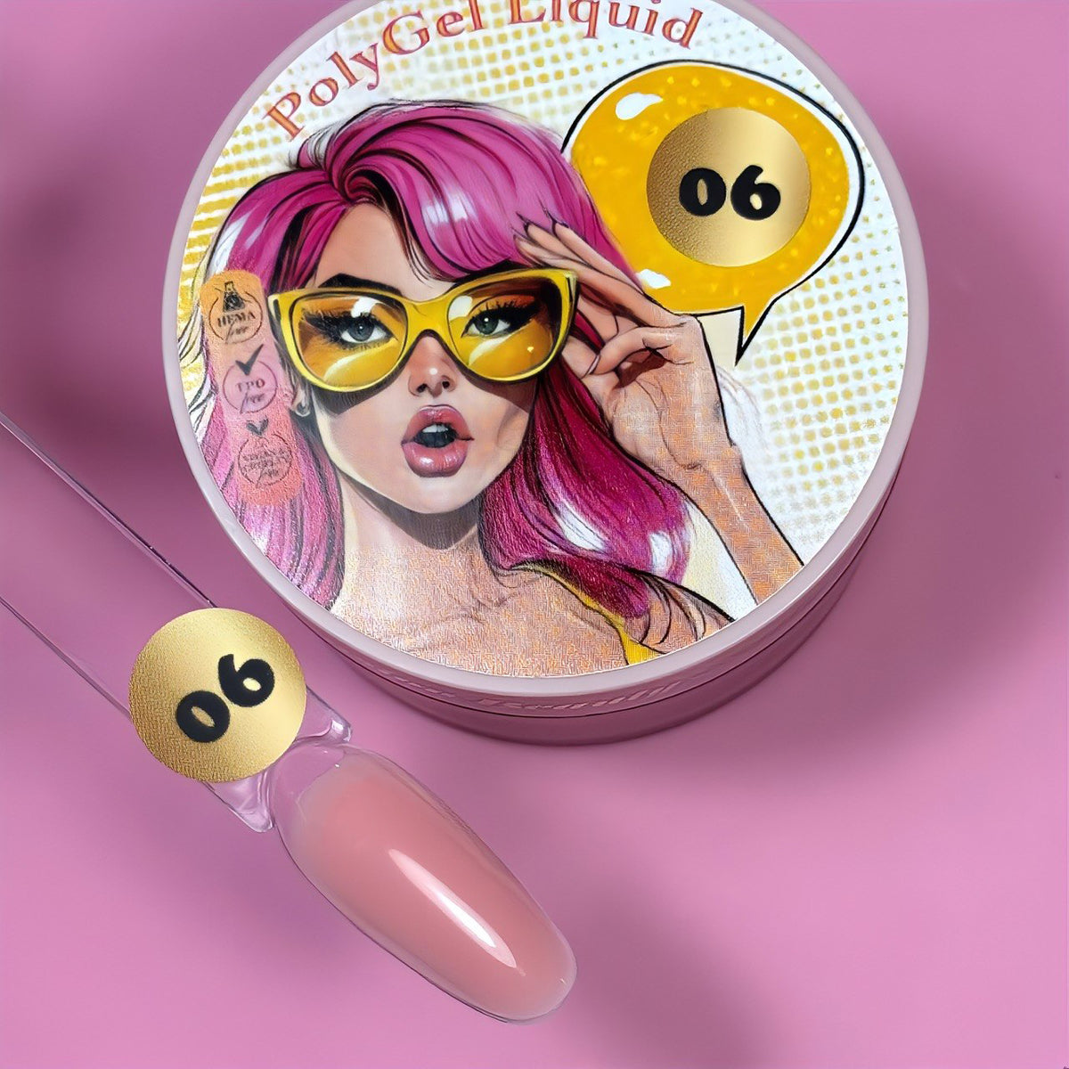 Polygel Liquid 06 Illusion Beauty Nails Pro – 30gr nude rosado cover