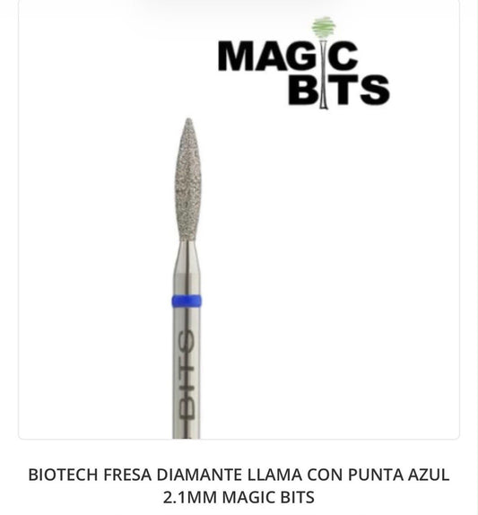 BIOTECH FRESA DIAMANTE LLAMA CON PUNTA AZUL