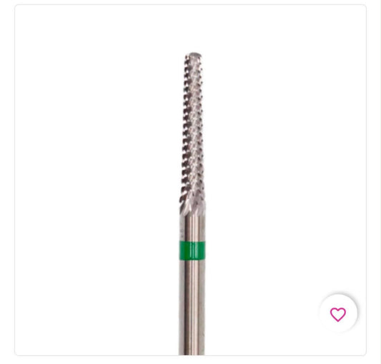 Fresa de Carburo de Tungsteno Cónica (Grano Medio-Grueso / Anillo Verde)