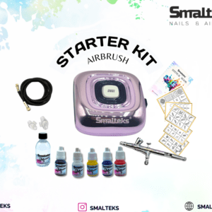 Kit Start completo aerografía en manicura lila Smalteks