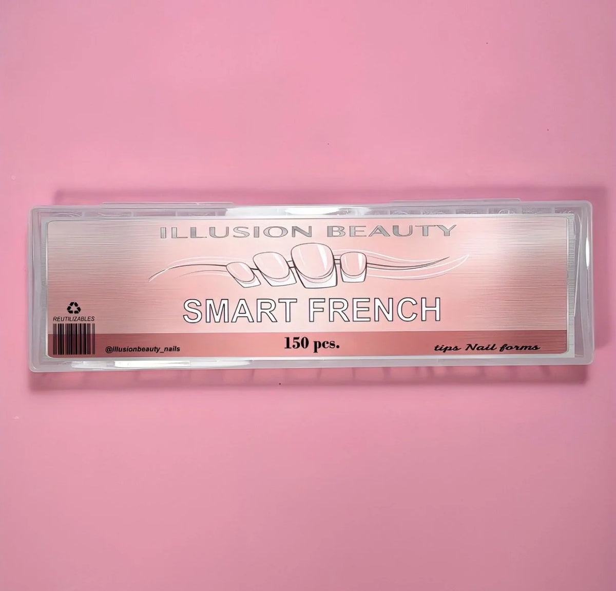 Tips Dual Nails Forms SMART FRENCH Illusion Beauty – 150 unidades