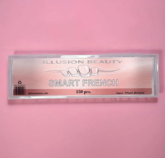 Tips Dual Nails Forms SMART FRENCH Illusion Beauty – 150 unidades