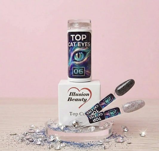 Top CAT EYES 06 – Illusion Beauty – 10ml Finalizador Magnético sin capa pegajosa