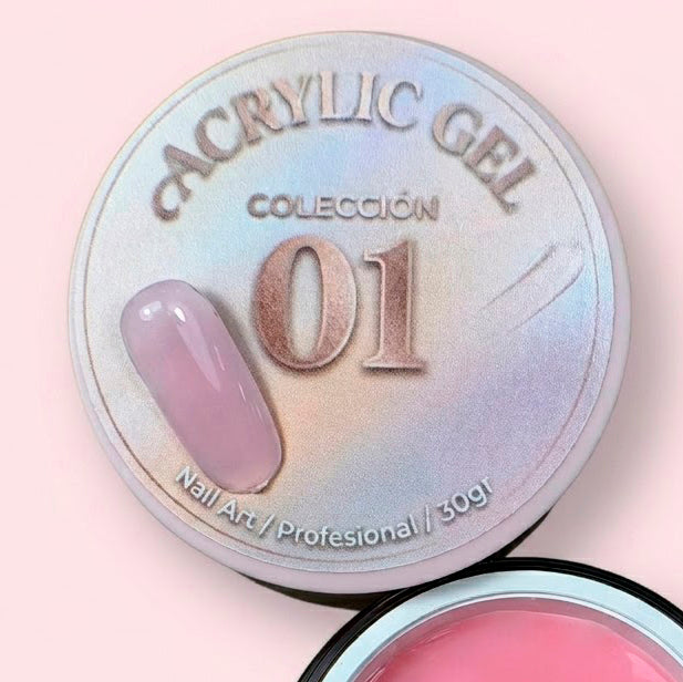 Acrylic Gel 01 Illusion Beauty 30gr – Rosa Suave Natural