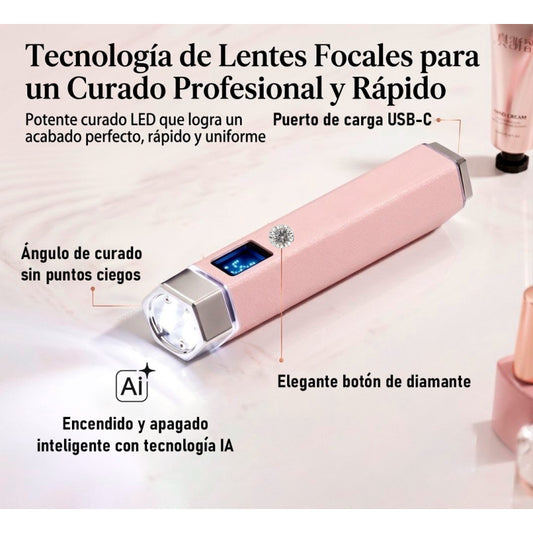 Mini Lámpara LED UV Portátil Profesional – Sensor de IA y Soporte Articulado Magnético