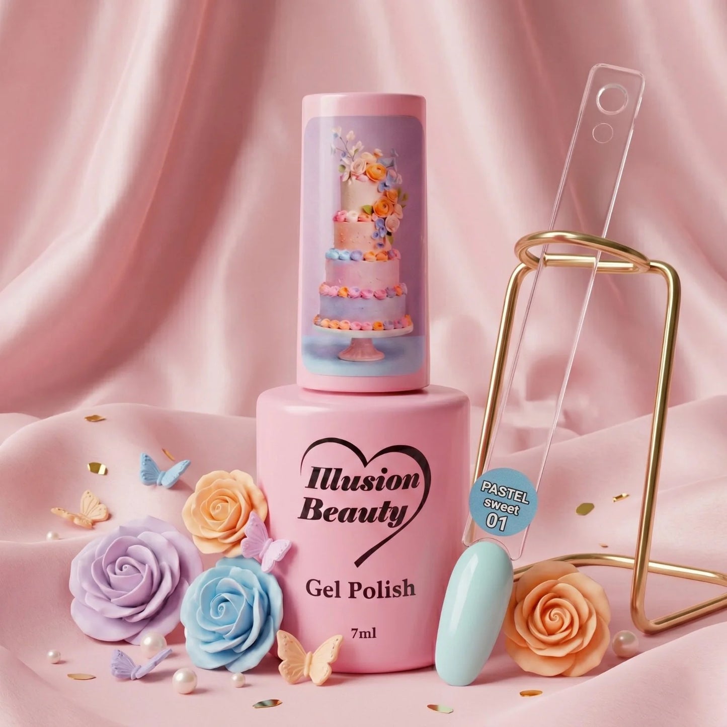 Esmalte Semipermanente Pastel Sweet 01 illusion beauty – Celeste Pastel (7ml)