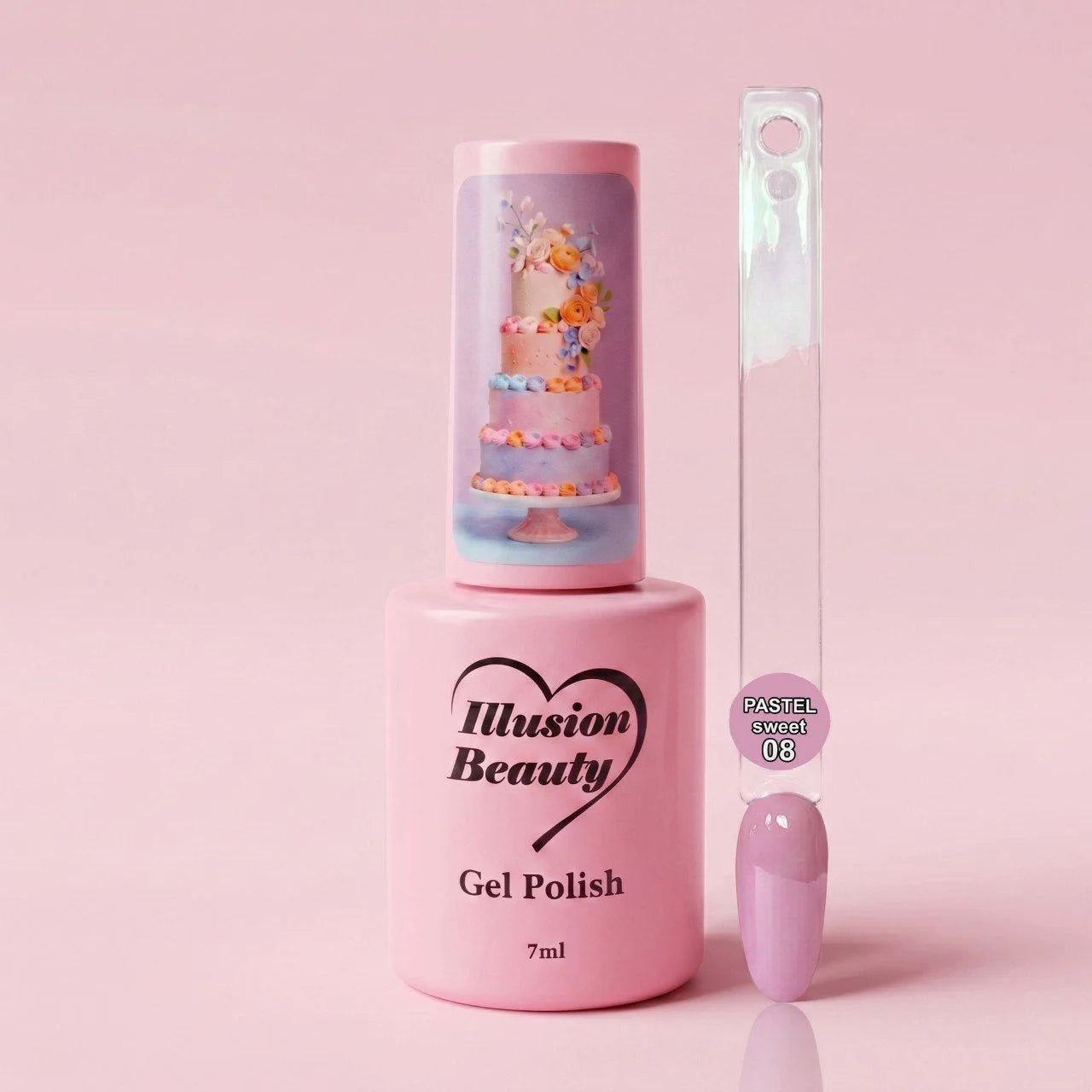 Esmalte Semipermanente Pastel Sweet 08 illusion beauty – Rosa Chicle Pastel (7ml)