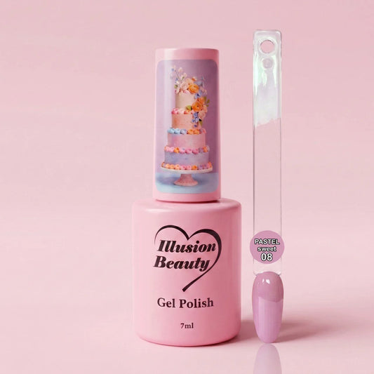 Esmalte Semipermanente Pastel Sweet 08 illusion beauty – Rosa Chicle Pastel (7ml)