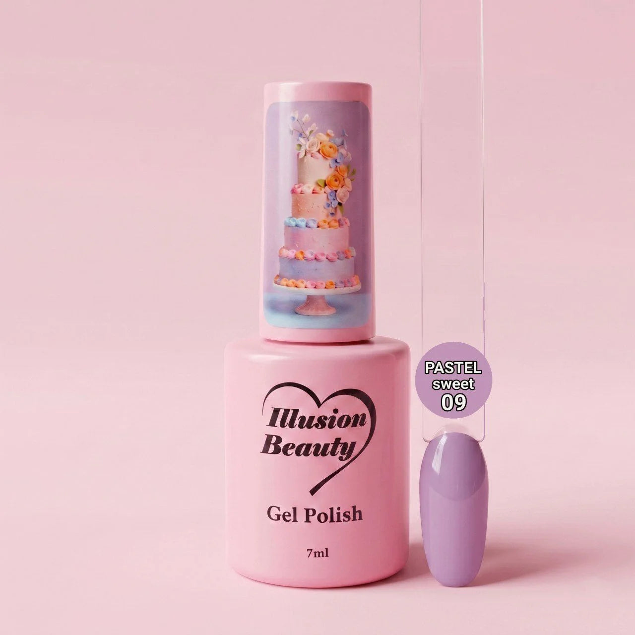 Esmalte semipermanente Pastel Sweet 09 illusion beauty – Lila Pastel (7ml)