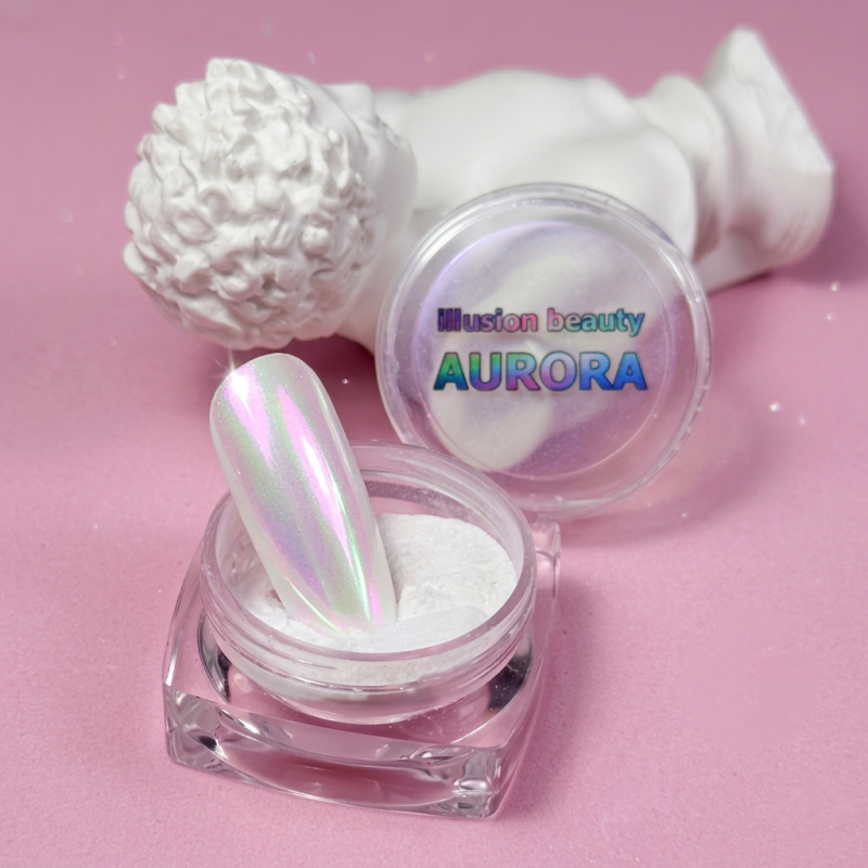 Polvo AURORA VIOLETA 03, efecto Glazé - Polvo perlado sin color - Illusion Beauty