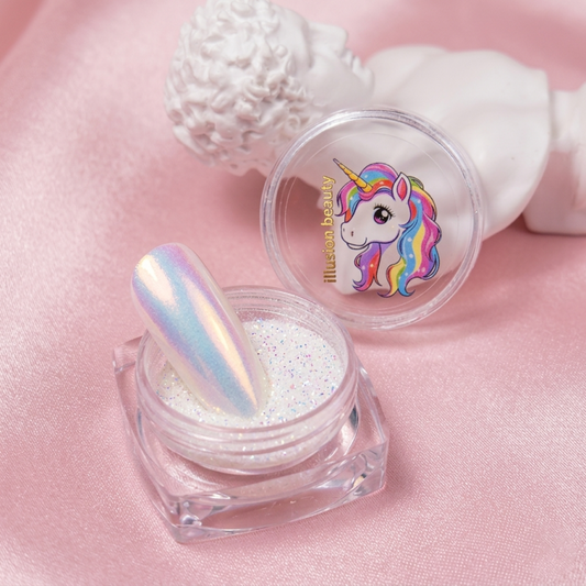 Polvo Pigmento Unicornio 02 Dorado, efecto Glazé - Polvo perlado sin color - Illusion Beauty