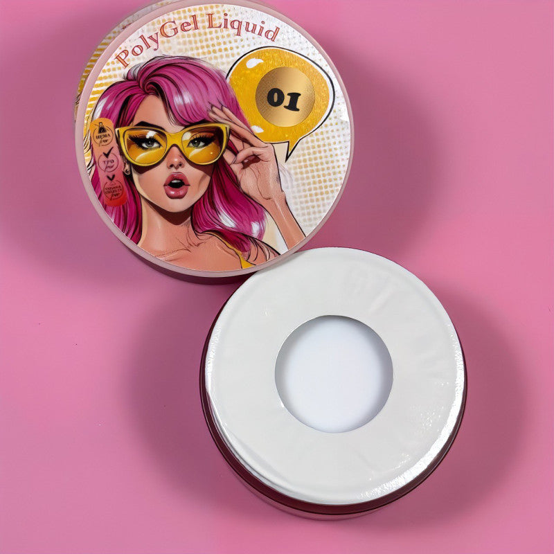 PolyGel Líquido 01 Illusion Beauty – 30 ml base rígida - lechoso
